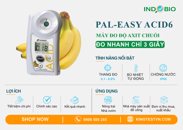 Chi tiết máy đo độ chua chuối PAL-Easy ACID6 Atago